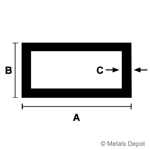 MetalsDepot® - Aluminum Rectangle Tube - Shop Online!